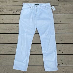 LRL Lauren jeans co white size 4 straight leg new
